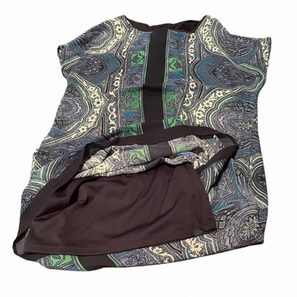 Kut from the Kloth abstract print pullover short sleeve stretch dress size 8 - Picture 8 of 14